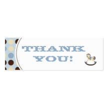 Rocking Horse TY Skinny Gift Tag Business Cards