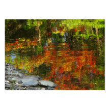 Rocks and Autumn Reflections ATC Business Card