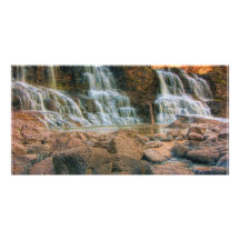 Rocks Below Middle Falls Personalised Photo Card