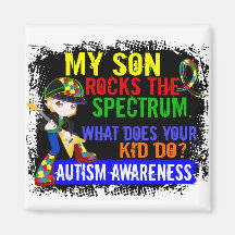 Rocks Spectrum Autism Son Fridge Magnet