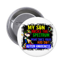 Rocks Spectrum Autism Son Pin