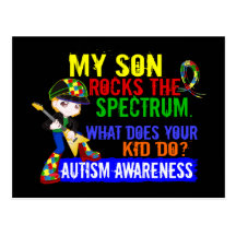 Rocks Spectrum Autism Son Postcards
