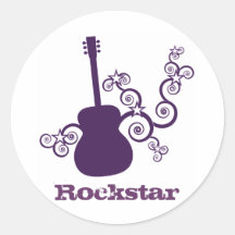 Rockstar Guitar Stickers, Purple