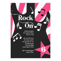 Rockstar Party Invitatation Invitations