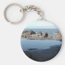 Rocky Beach. Scenic Coastal View. Key Chains