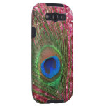Rocky Pink Peacock Feather Samsung Galaxy SIII Cover