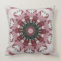 Rococo Red rosette No.103 Pillow