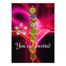 ROD OF ASCLEPIUS WITH 7 CHAKRAS ,SPIRITUAL ENERGY CUSTOM ANNOUNCEMENTS