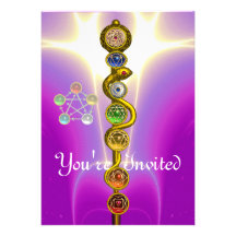 ROD OF ASCLEPIUS WITH 7 CHAKRAS ,SPIRITUAL ENERGY ANNOUNCEMENT