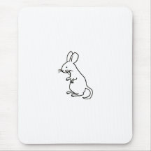 Rodent rat mouse ink line drawing art design logo mousepad