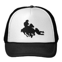 Rodeo - Bull Dogging; steer wrestling Trucker Hats