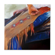 Rodeo Cowboy Art - Stars and Stripes tiles