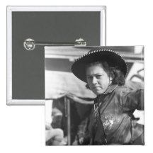 Rodeo Cowgirl: 1940 Button