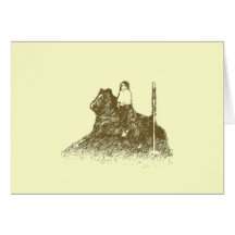RODEO POLE BENDER NOTECARD
