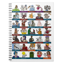 Roles in Mafia/Werewolf Roleplaying Game Spiral Notebook