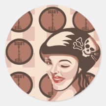 roller derby girl sticker