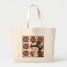 roller derby girl tote bags