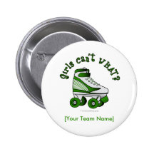 Roller Derby Skate - Green Pins