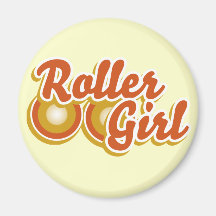Roller Girl in the Derby Refrigerator Magnet