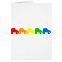 roller skate rainbow cards