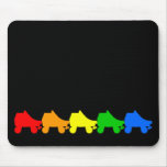 roller skate rainbow mousepad