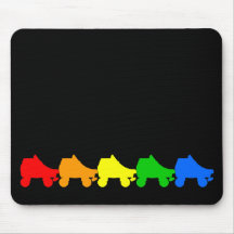 roller skate rainbow mousepad