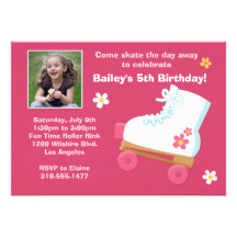 Roller Skating Birthday Party Invitation