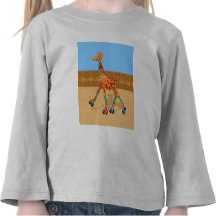 Roller Skating Giraffe at the Roller Rink Tshirt