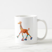 Roller Skating Giraffe Mug