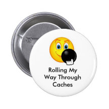 Rolling My Way Through Caches Geocaching Swag Pin