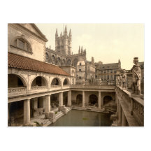 Roman Baths and Abbey IV, Bath, Somerset, England Postcards