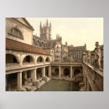 Roman Baths and Abbey IV, Bath, Somerset, England Print