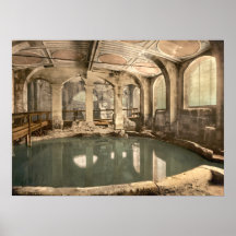 Roman Baths and Abbey V, Bath, Somerset, England Poster