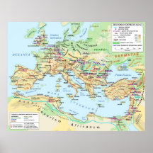 Roman Empire Map Poster