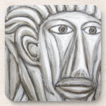 Roman Gladiator (portrait expressionism) Drink Coasters