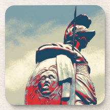 Roman Gladiator Warrior Art Beverage Coaster