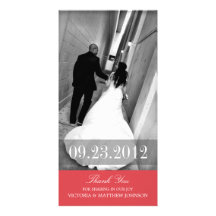 ROMANCE IN RED | WEDDING THANK YOU CARD CUSTOMIZED PHOTO CARD