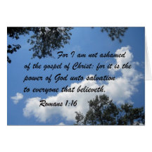 Romans 1:16 greeting cards