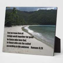Romans 8:28 All things work together for good... Display Plaque
