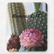 Romans 8:37 Cactus Mousepad