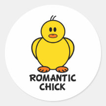 Romantic Chick Sticker