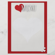 Romantic Dinner menu Blank Flyer