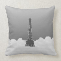 Romantic Eiffel Tower Floating In Cloud On Pillow