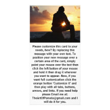 Romantic Man at Sunset Personalised Photo Card