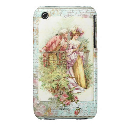 Romantic Marie Antoinette French Couple iPhone 3 Covers