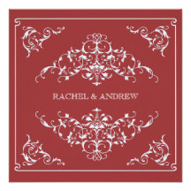 Romantic Ornaments Wedding Invitation