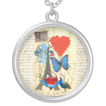 Romantic Paris collage Necklace