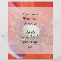 Romantic Red Poppy Flower Flyers