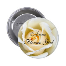 Romantic Rose Floral  Wedding Buttons