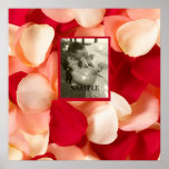 Romantic Rose Petal Photo Poster